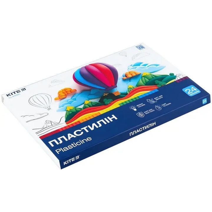Пластилін Kite Classic 24 кольори 480г фото