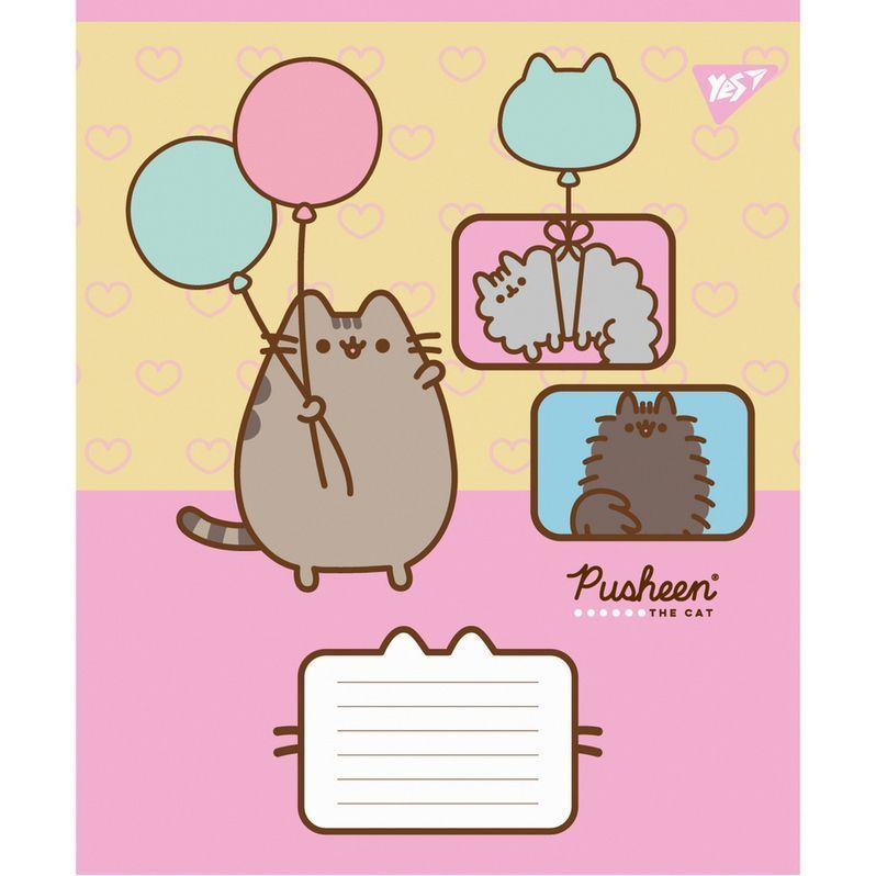 Тетрадь школьная Yes 12 листов клетка Pusheen Funny фото