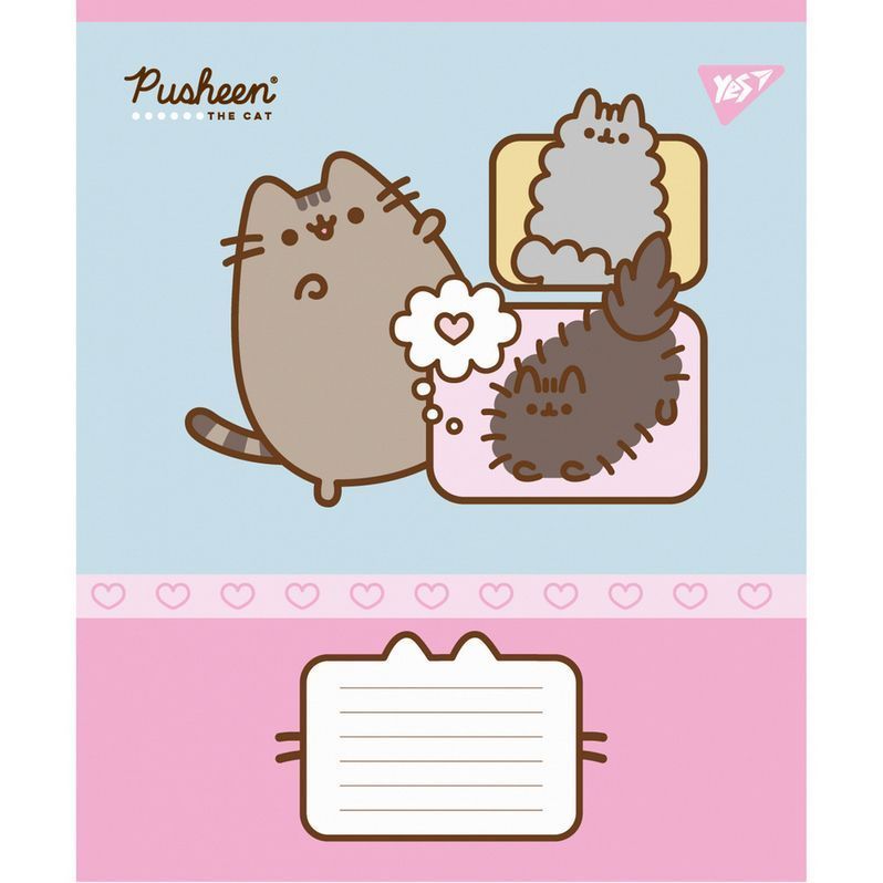 Тетрадь школьная Yes 12 листов клетка Pusheen Funny фото