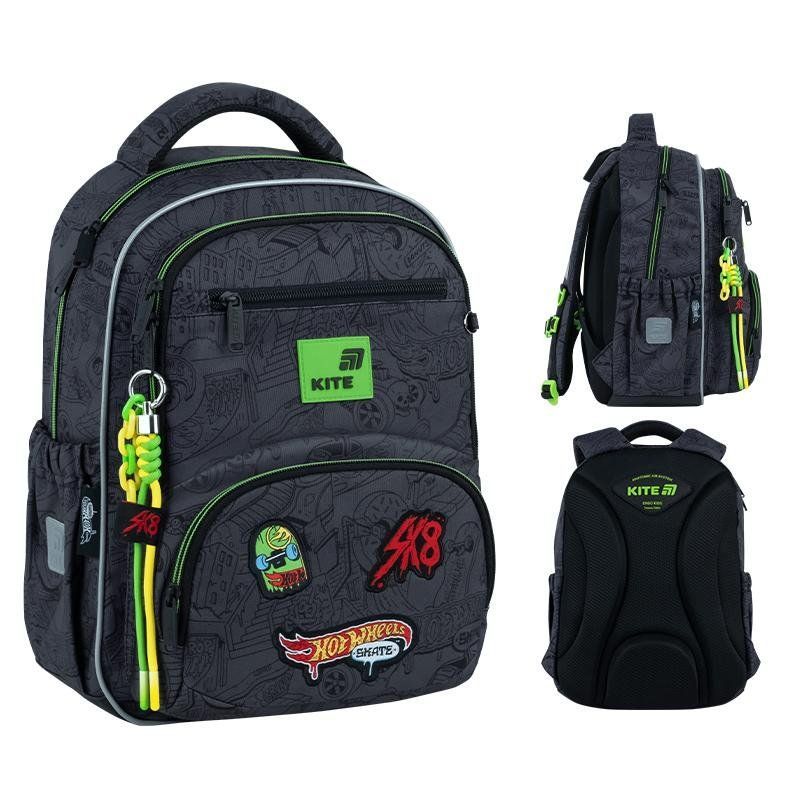 Рюкзак шкільний для хлопчика Kite Education 773 Hot Wheels 39 &times; 28,5 &times; 13,5см сірий фото