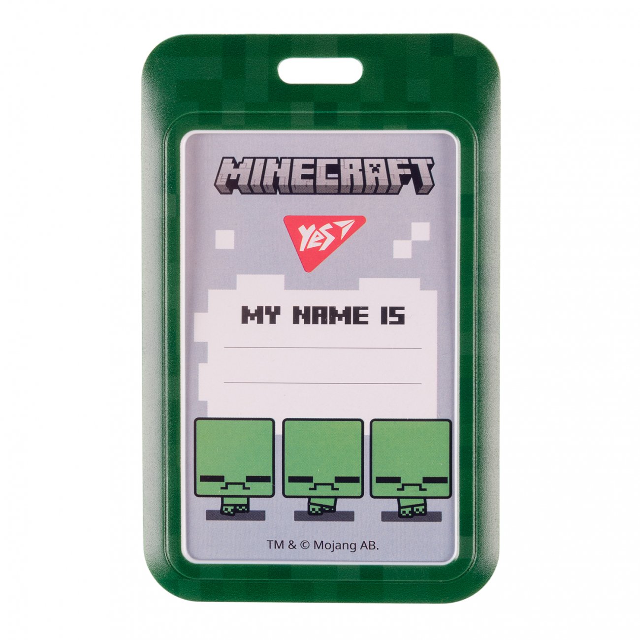 Бейдж вертикальний Yes Minecraft слайдер 110*70мм фото