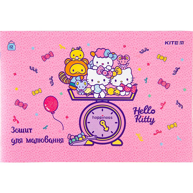 Альбом для малювання 12арк скоба Kite Hello Kitty 100г/м2 фото