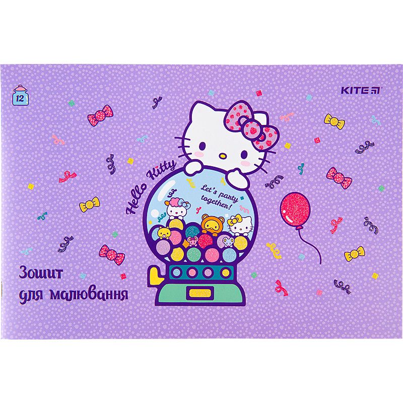 Альбом для малювання 12арк скоба Kite Hello Kitty 100г/м2 фото