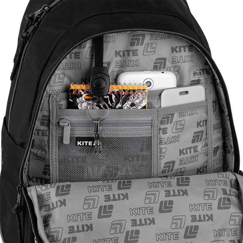 Рюкзак подростковый Kite Education teens 2575M-2 42&times;29&times;18 см, черный фото