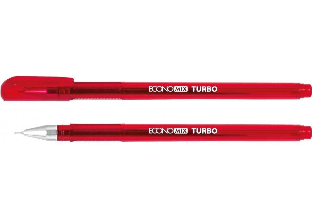 Ручка гелевая Economix Turbo 0,5мм красная красный корпус фото