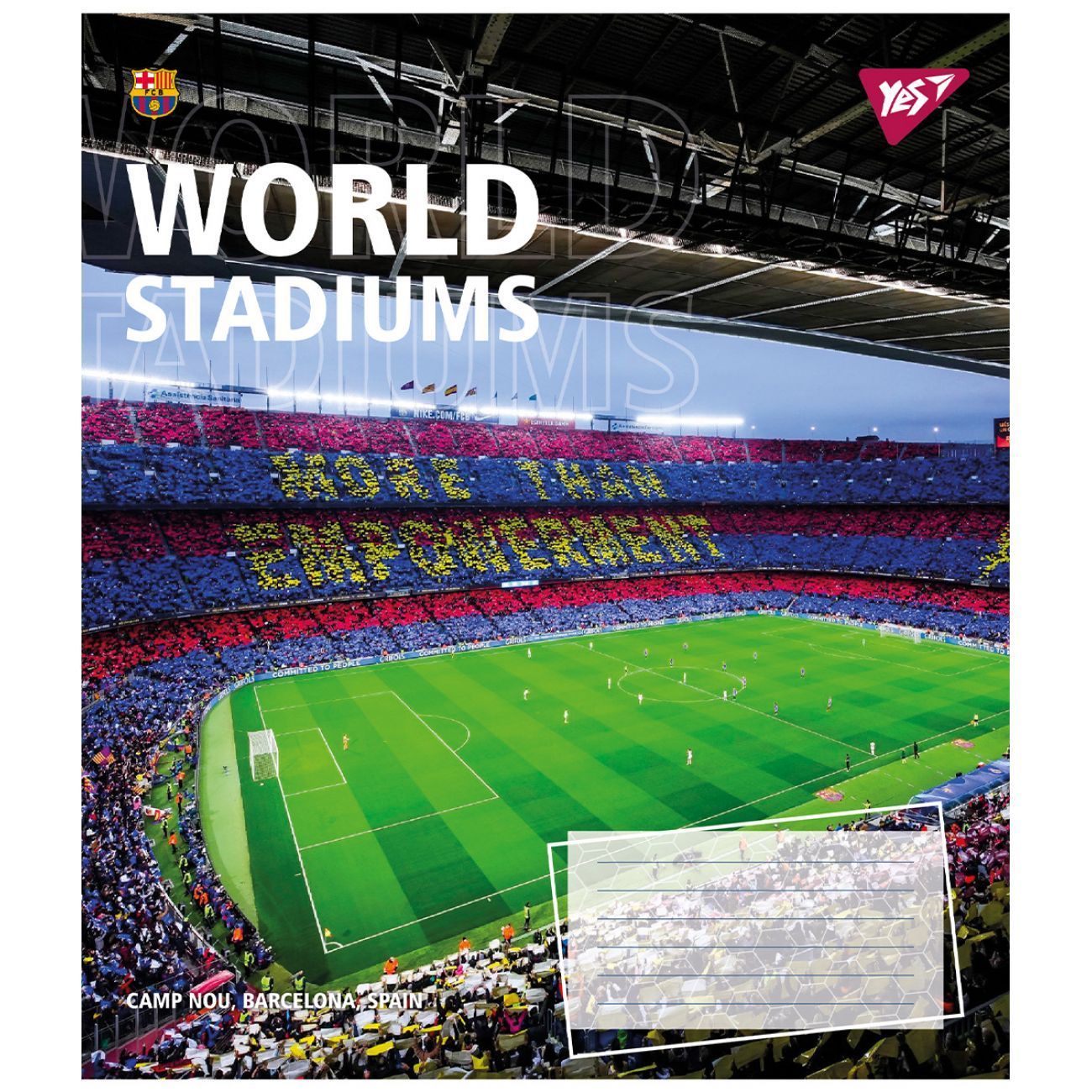 Зошит шкільний Yes 24 аркуша лінія World stadium фото