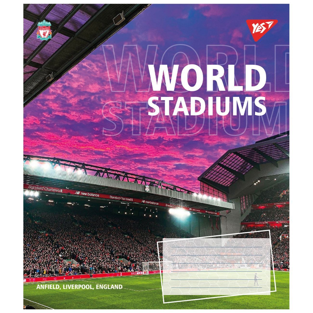 Зошит шкільний Yes 24 аркуша лінія World stadium фото