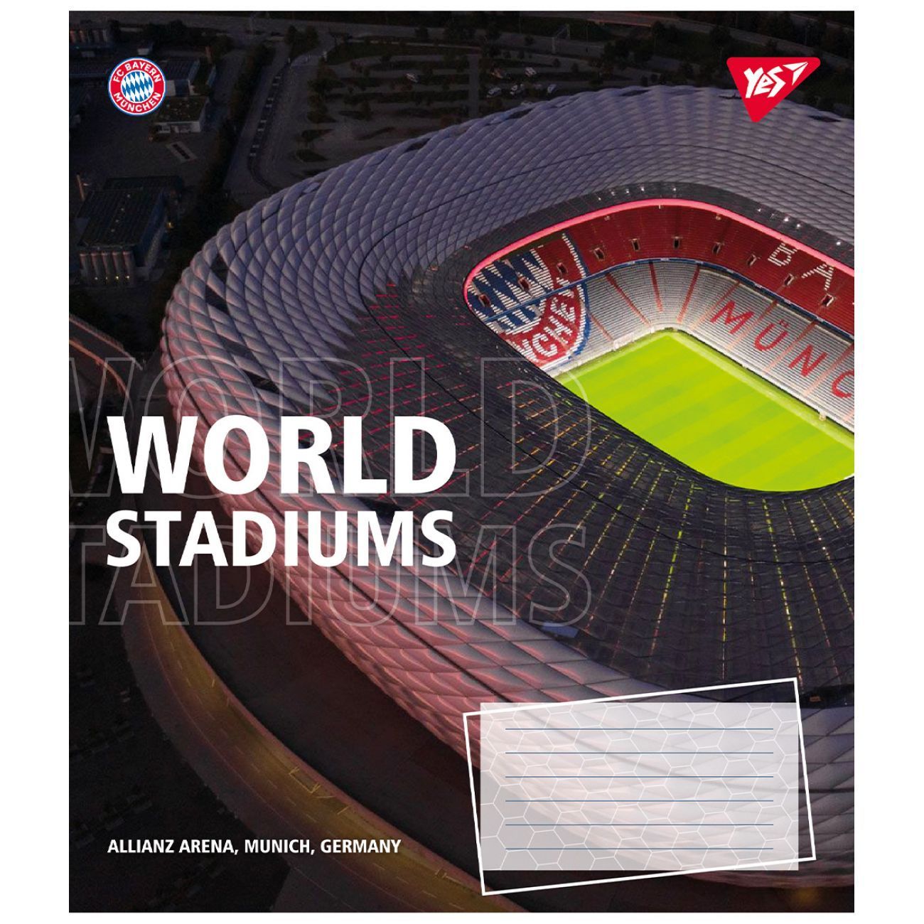 Зошит шкільний Yes 24 аркуша лінія World stadium фото