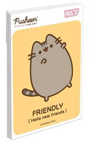 Блокнот А7 48арк, в клітинку, картонна обкладинка Yes Pusheen