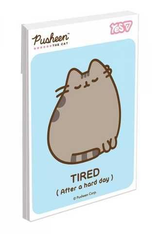 Блокнот А7 48арк, в клітинку, картонна обкладинка Yes Pusheen