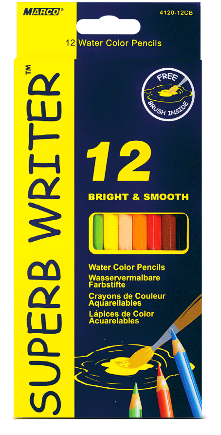 Олівці кольорові акварельні Marco Super Writer 12 кольорів фото