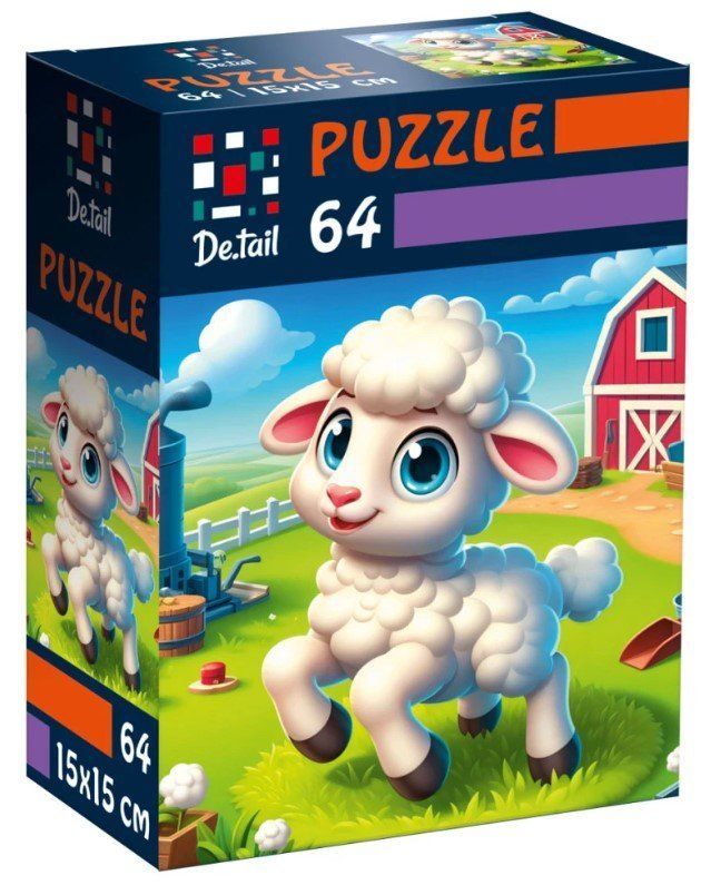 Пазл 64 эл 15x15 см De tail Ловкая овечка Укр (Vladi Toys) фото