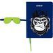 Блокнот В6 96л, в клетку, на резинке, твердая обложка Kite Blue monkey фото 6