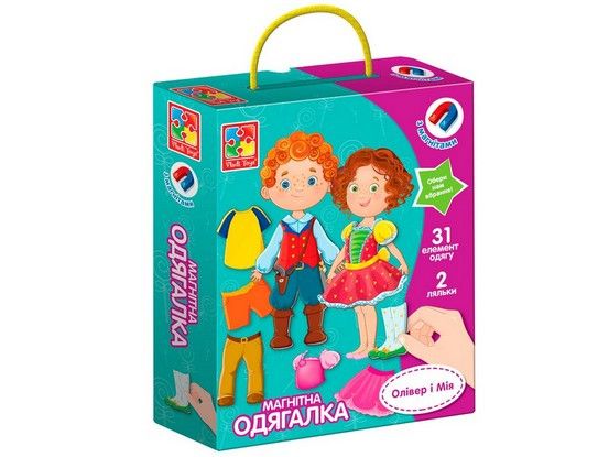 Гра магнітна одягалка Олівер і Мія Укр Vladi Toys фото