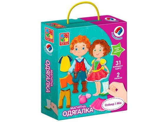 Гра магнітна одягалка Олівер і Мія Укр Vladi Toys фото