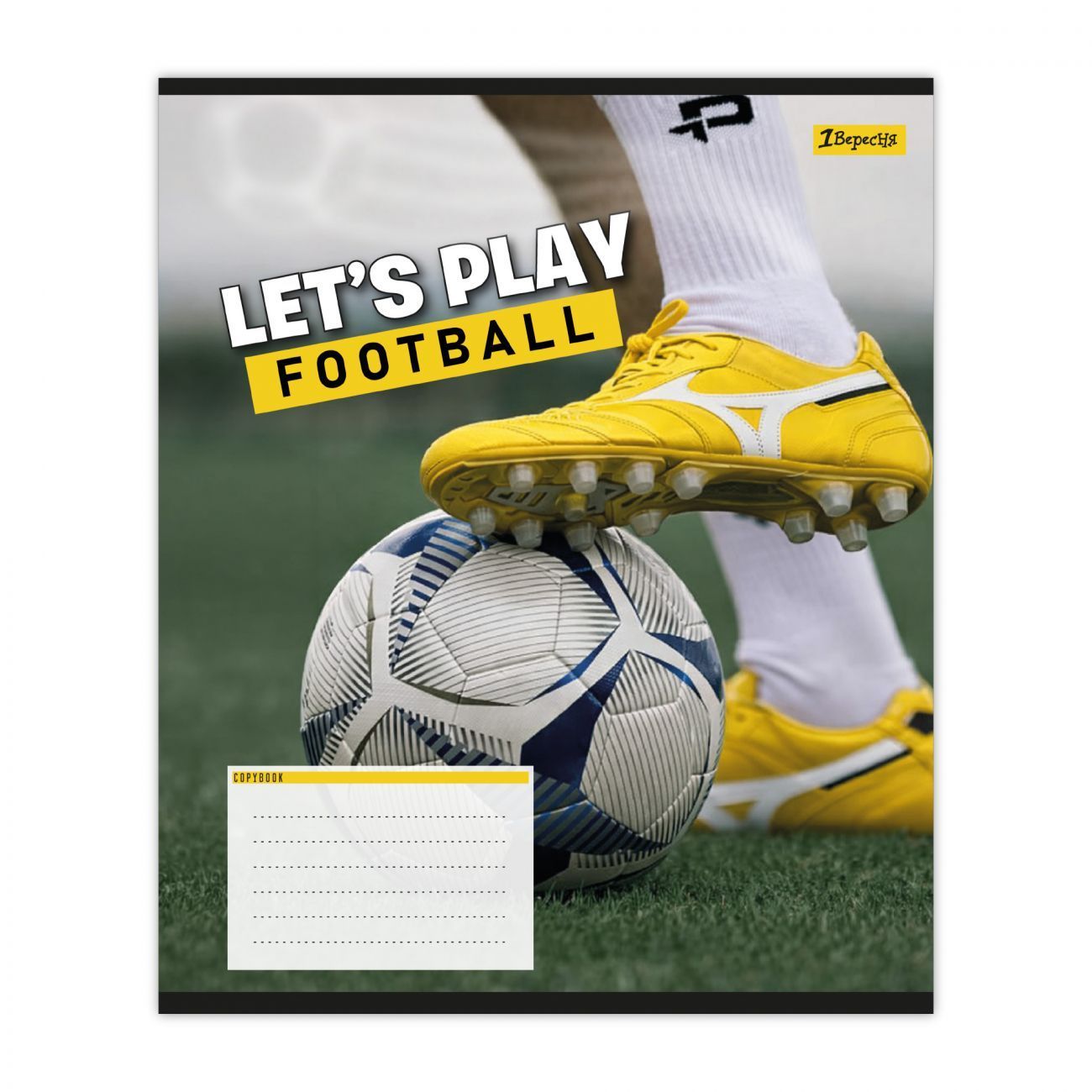 Зошит шкільний 1Вересня 24 аркуша клітинка Let's play football фото