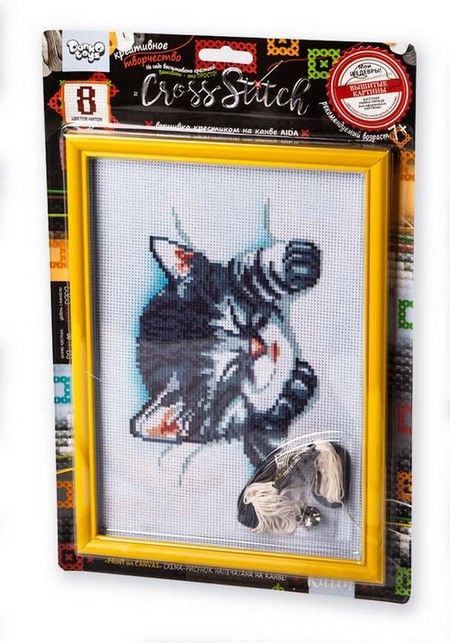 Набір Вишивка хрестиком на канві Cross Stitch Кошеня Danko Toys фото