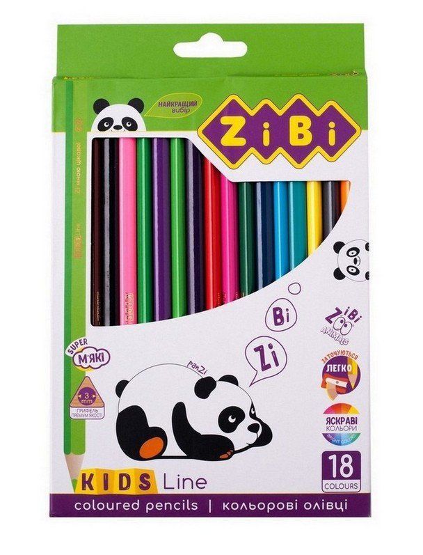 Карандаши цветные Zibi Kids Line 18 цветов фото