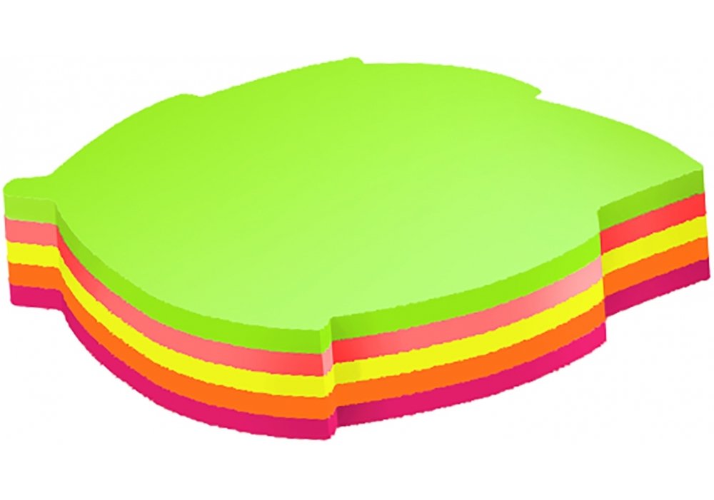 Бумага для заметок с липким шаром 45*50мм 80л Economix Листок неон микс фото