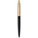 Ручка Parker Jotter XL Matt Black & Gold GT BP кулькова на кнопці 1мм синя, корпус чорний/золото фото 1