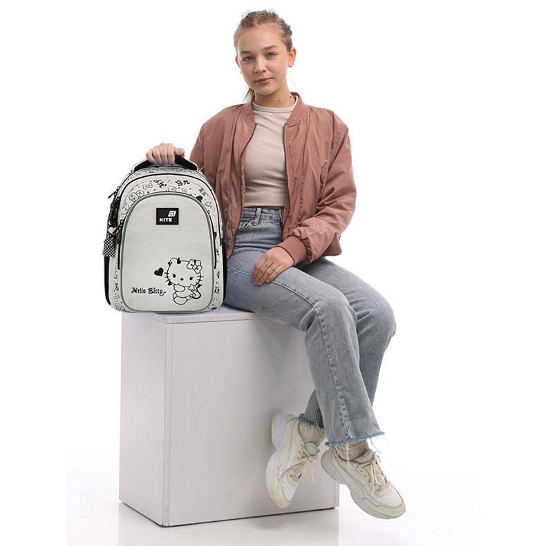 Рюкзак подростковый Kite Education teens 8001M Hello Kitty 40&times;29&times;17 см, бежевый фото