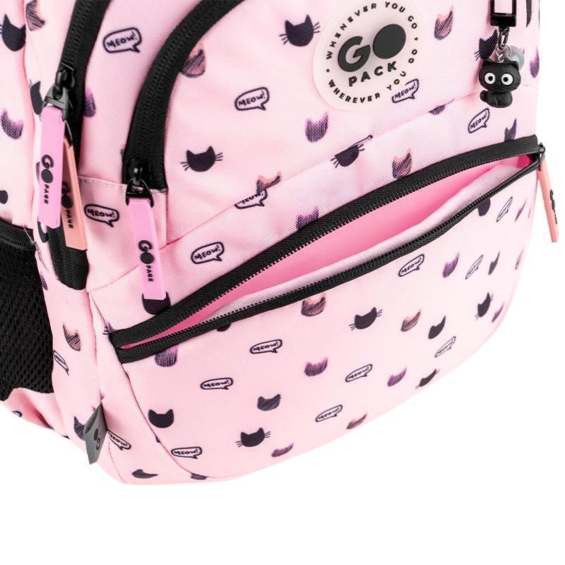 Рюкзак шкільний для дівчинки GoPack Education 175M-1 Meow Cats 40 &times; 30 &times; 15 см рожевий фото