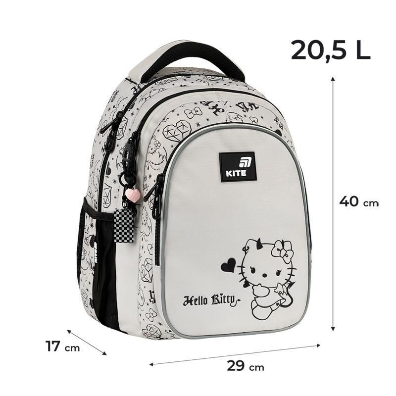 Рюкзак подростковый Kite Education teens 8001M Hello Kitty 40&times;29&times;17 см, бежевый фото