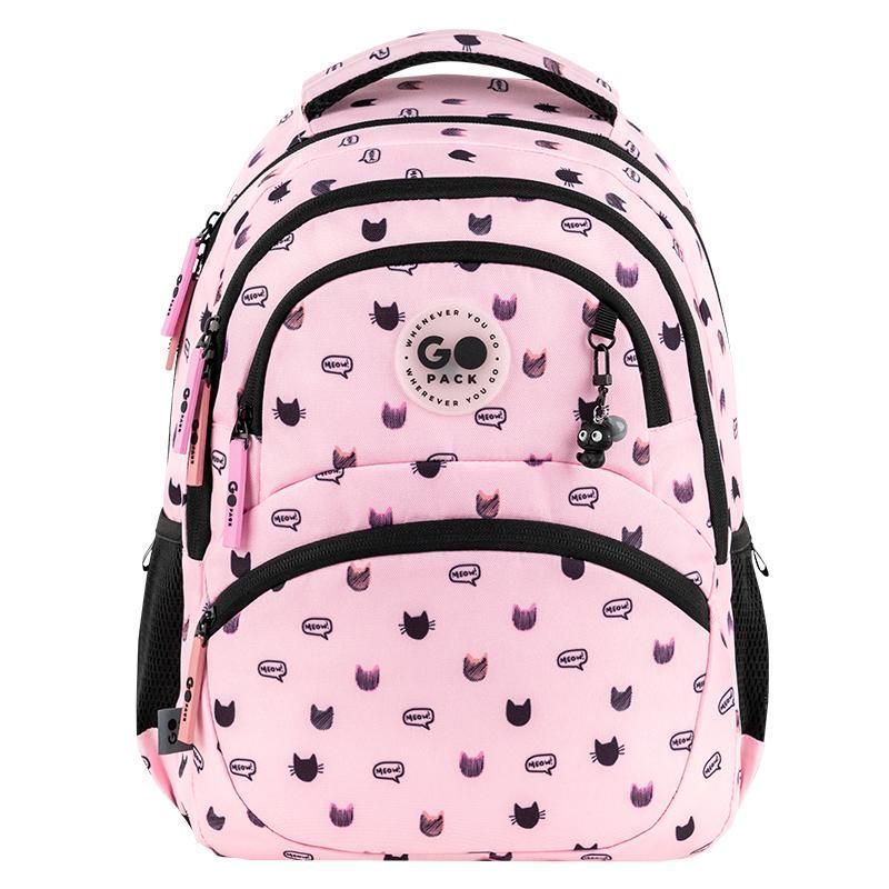 Рюкзак шкільний для дівчинки GoPack Education 175M-1 Meow Cats 40 &times; 30 &times; 15 см рожевий фото