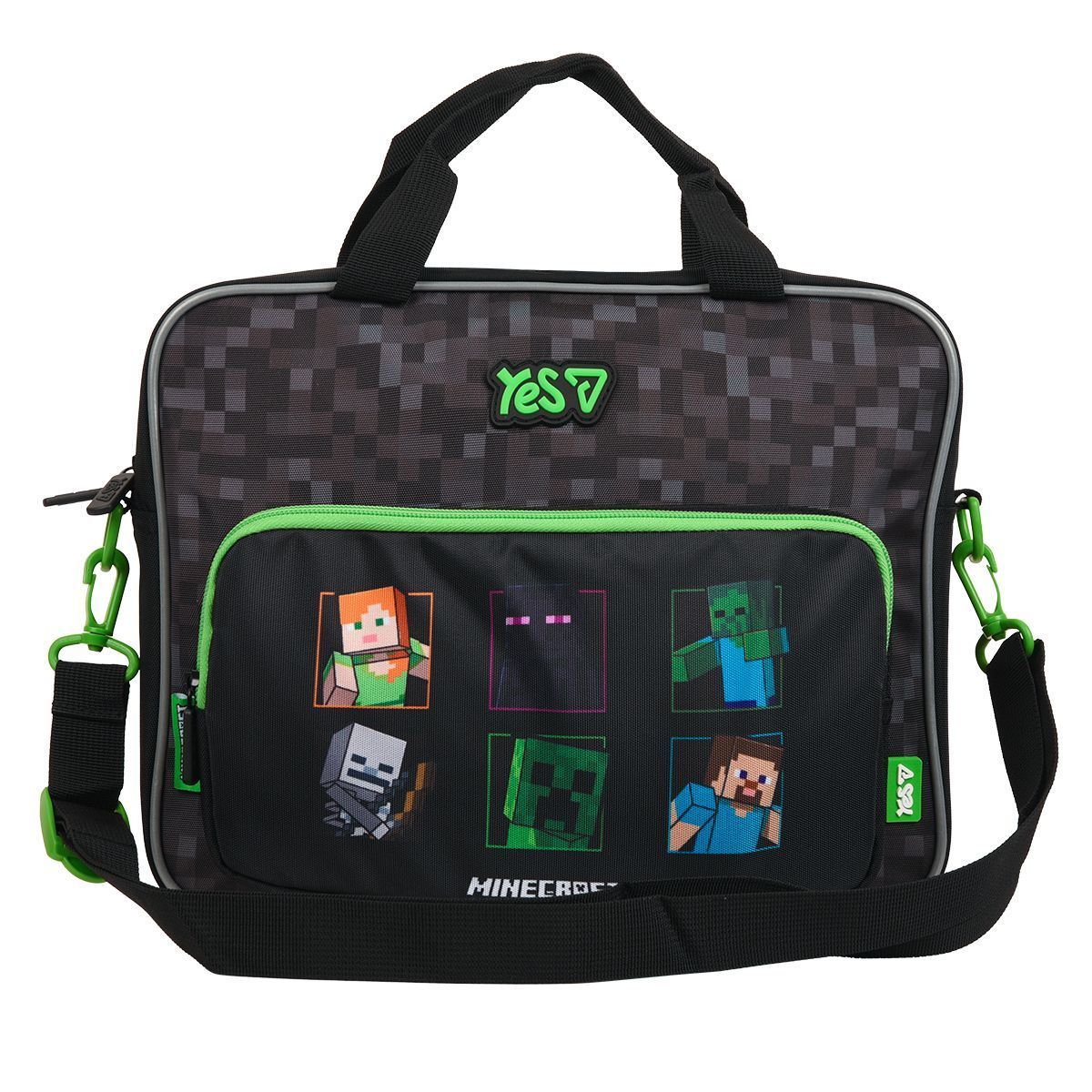 Сумка шкільна текстильна Yes -1 Minecraft Adventure 27 &times; 34 &times; 7 см чорна фото
