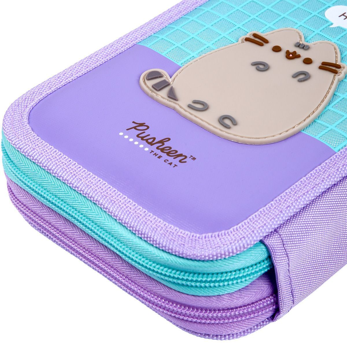Пенал школьный Yes для девочки на 2 отделения HP-01 Pusheen Summer фото