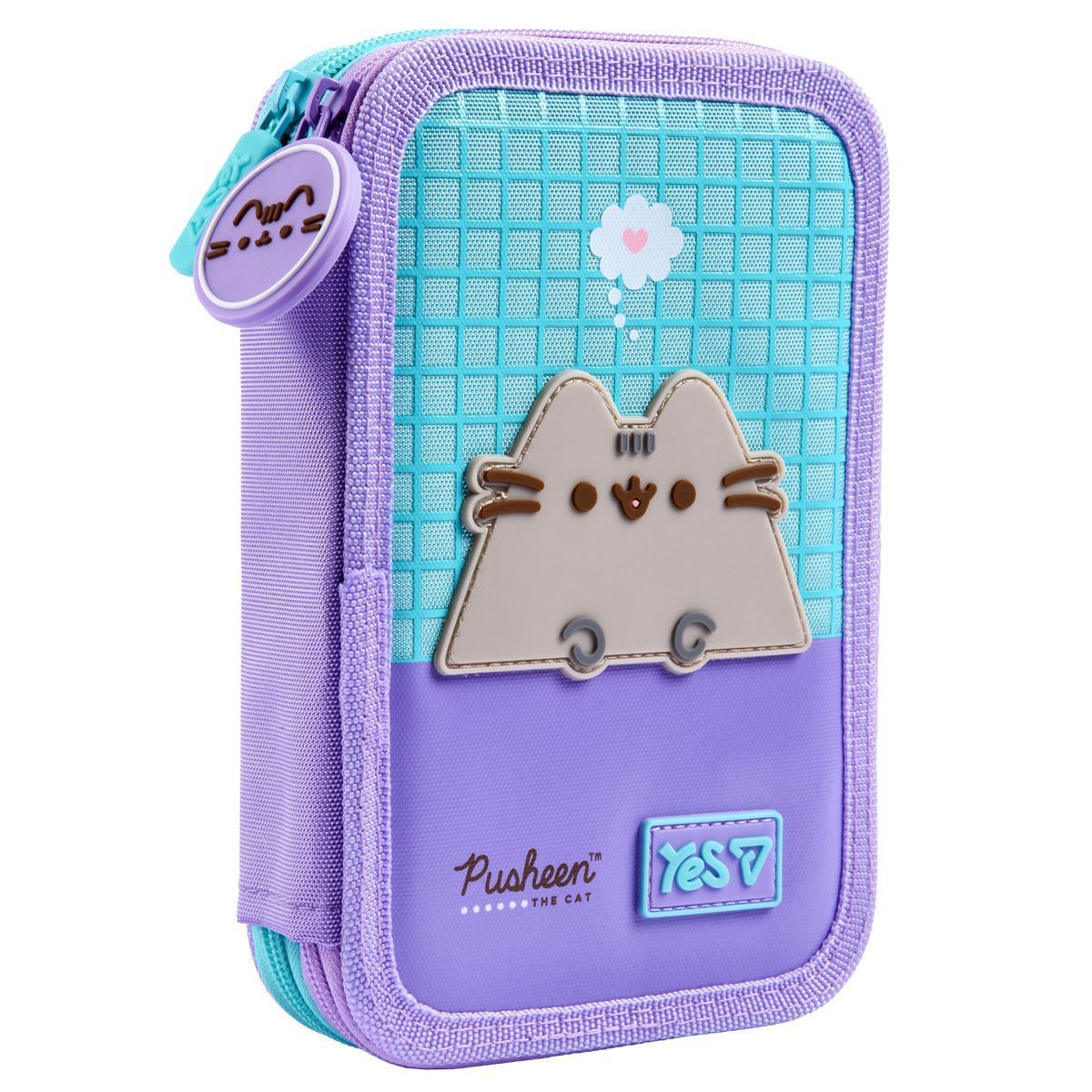 Пенал школьный Yes для девочки на 2 отделения HP-01 Pusheen Summer фото