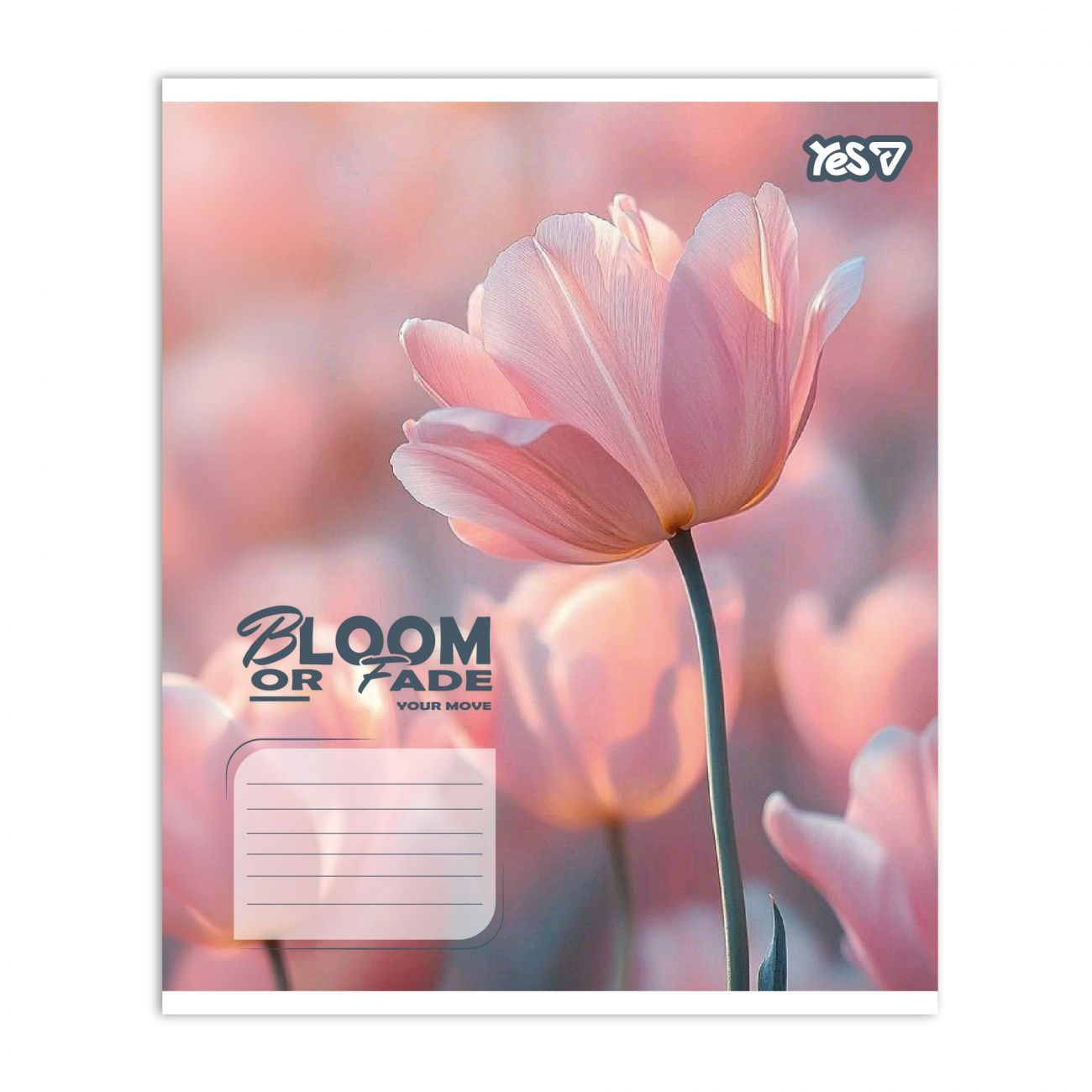 Зошит шкільний Yes 36 аркушів клітинка Bloom or fade фото