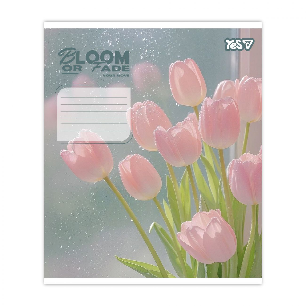 Зошит шкільний Yes 36 аркушів клітинка Bloom or fade фото