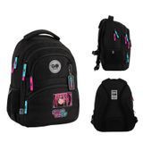 Рюкзак шкільний для дівчинки GoPack Education 175M-2 Anime girl 40 &times; 30 &times; 15 см чорний фото