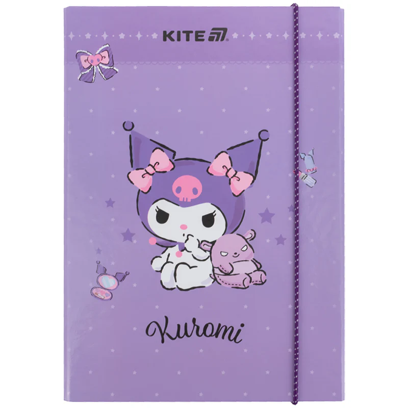 Папка для зошитів картонна на гумці B5 Kite Kuromi фото