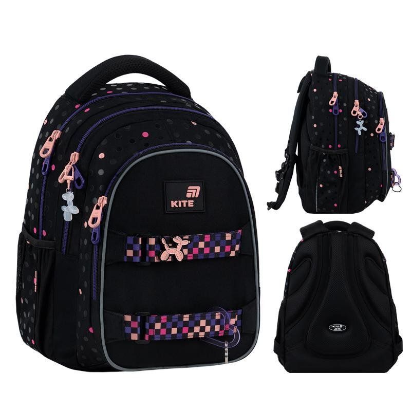 Рюкзак підлітковий Kite Education teens 8001M Romantic Street Art 40 &times; 29 &times; 17см чорний фото