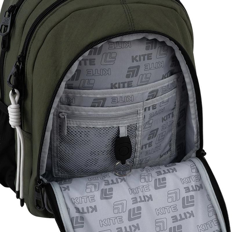 Рюкзак подростковый Kite Education teens 8001M Trust Yourself 40 &times; 29 &times; 17 см, цвет хаки фото