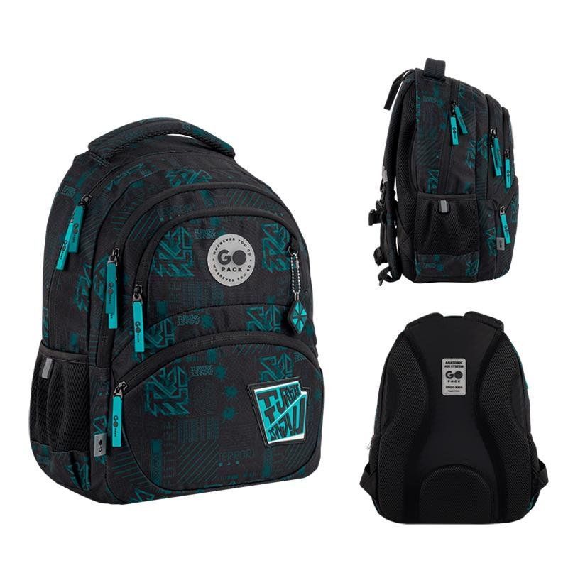 Рюкзак шкільний для хлопчика GoPack Education 175M-6 Future 40 &times; 30 &times; 15 см чорний фото