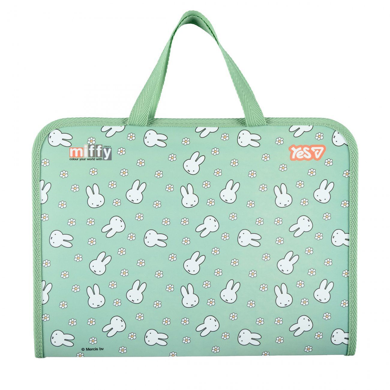 Папка-портфель пластикова А4 на блискавці Yes Miffy з тканинними ручками фото