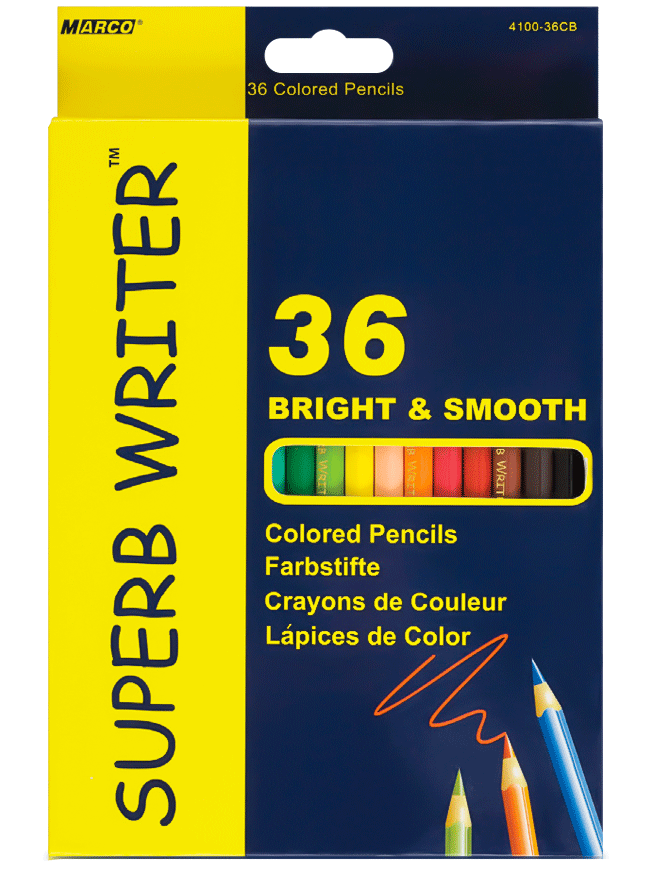 Карандаши цветные Marco Super Writer 36 цветов фото