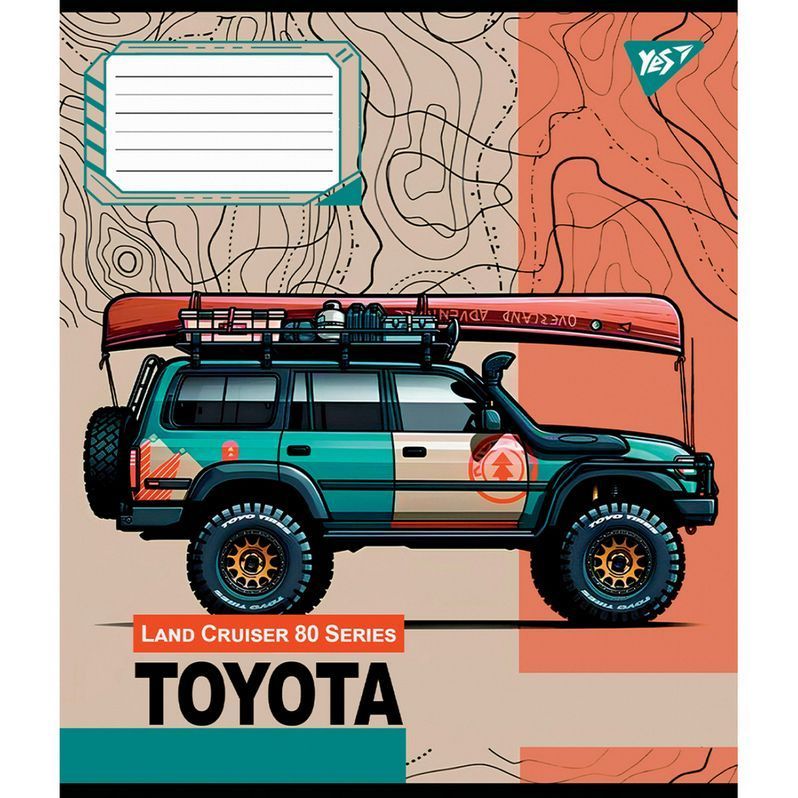 Зошит шкільний Yes 36 аркушів лінія Off road vehicle фото