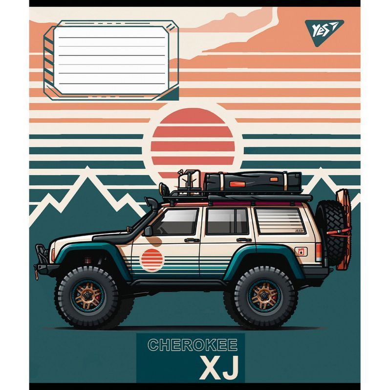 Зошит шкільний Yes 36 аркушів лінія Off road vehicle фото