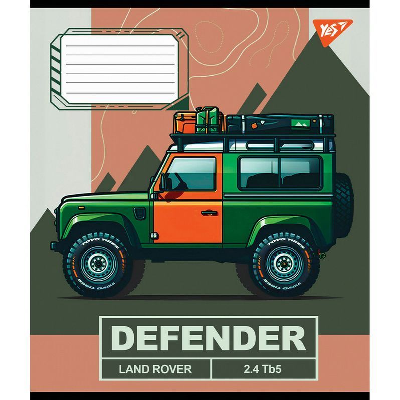 Зошит шкільний Yes 36 аркушів лінія Off road vehicle фото
