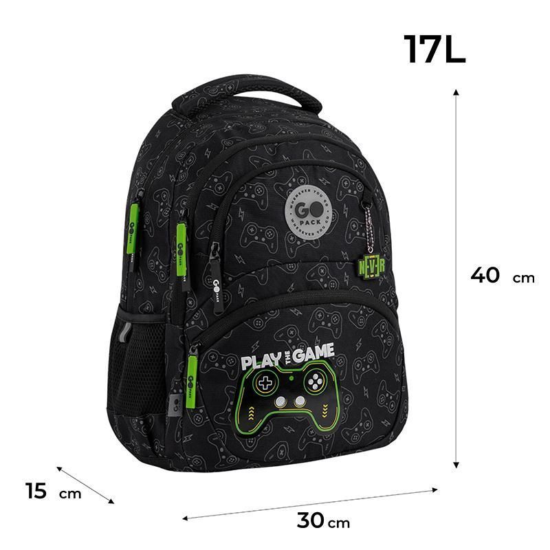 Рюкзак школьный для мальчика GoPack Education 175M-7 Never Give Up 40&times;30&times;15 см черный фото
