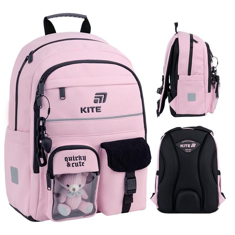 Рюкзак шкільний для дівчинки Kite Education 584 Quirky&Cute 39,5 &times; 29 &times; 13см рожевий фото