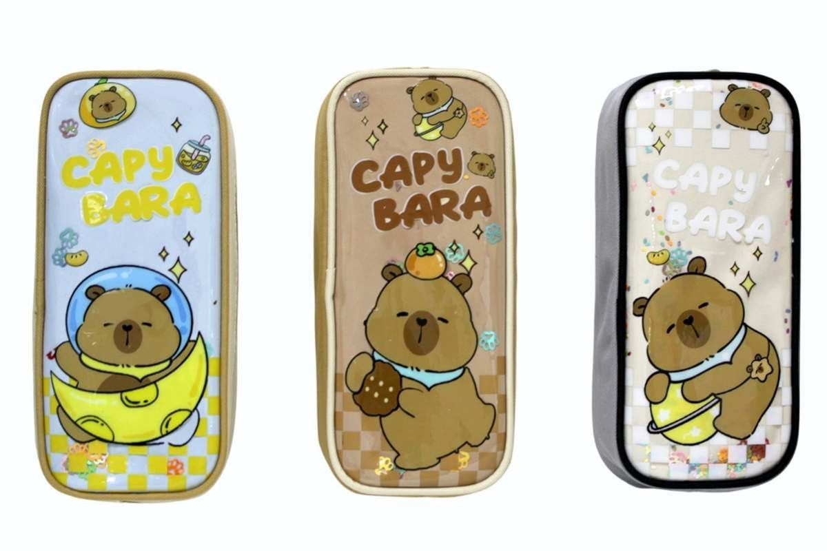 Пенал-косметичка ООПТ на 2 відділення, в пвх коробці Капібара фото