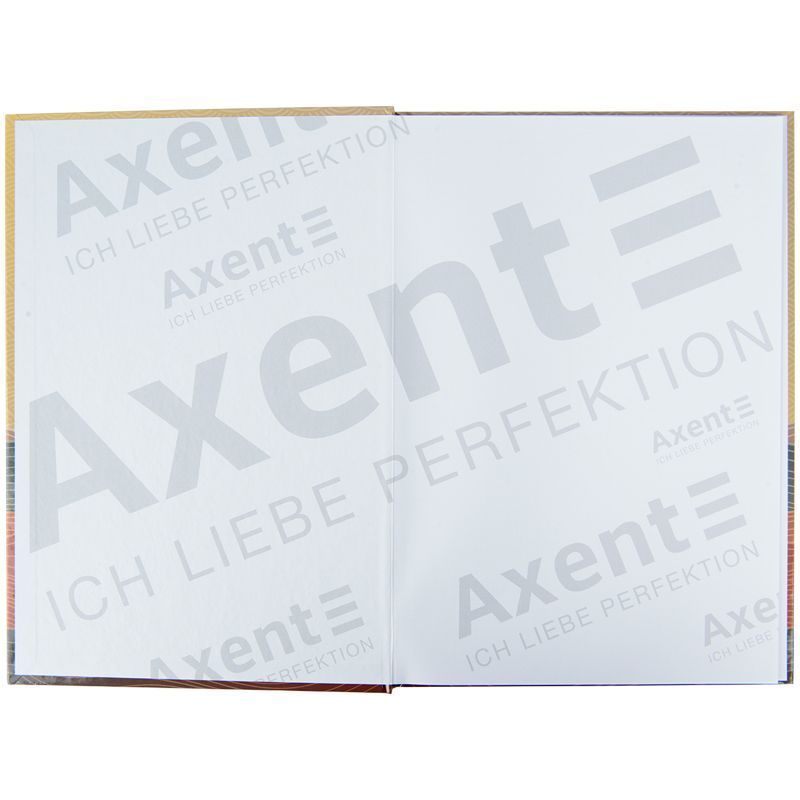Зошит А4 96арк., в клітинку, тверда обкладинка Axent Waves бронзовий фото