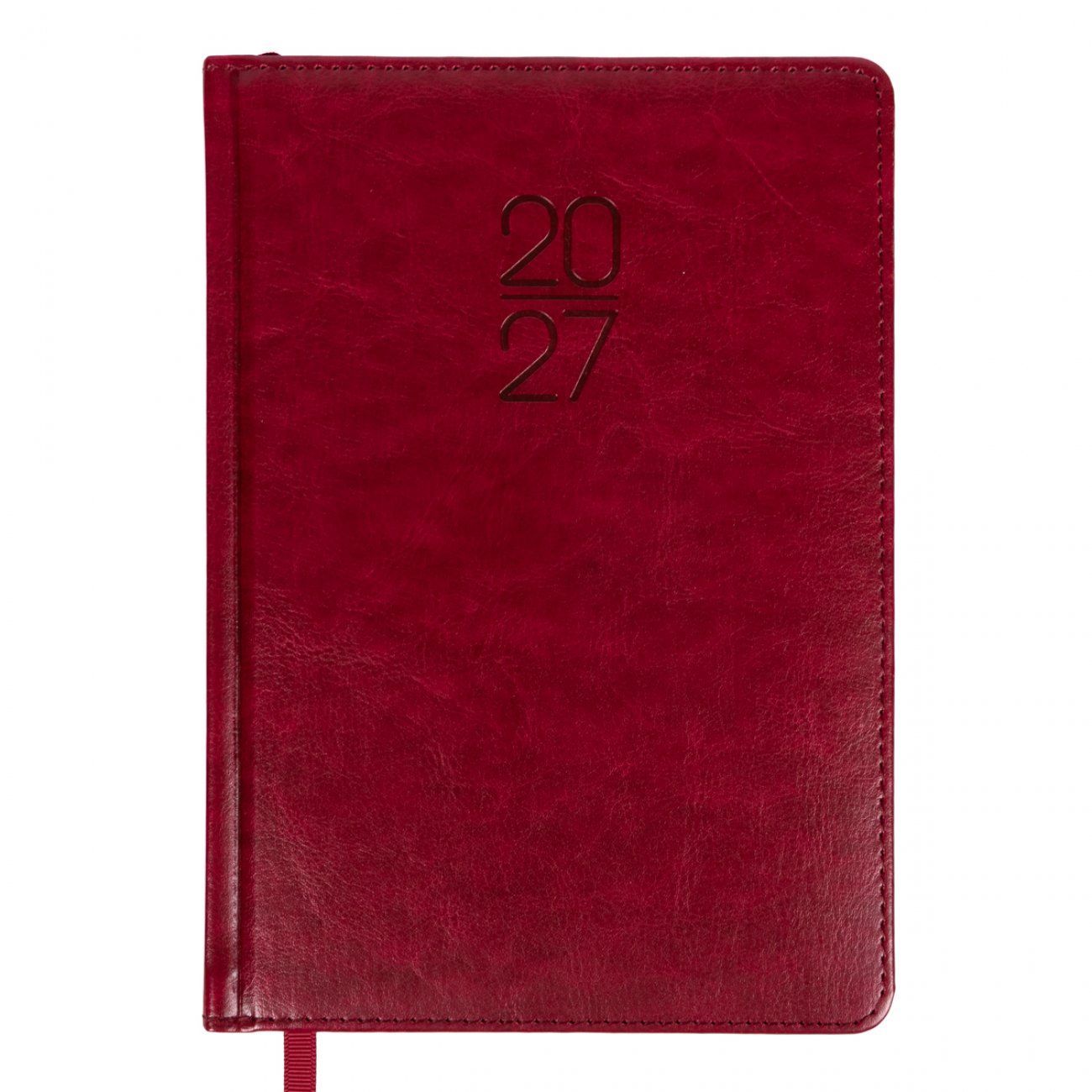 Щоденник датований 2027 Leo Planner Vector А5 лінія 368 сторінок, тверда обкладинка, бордовий фото