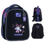 Рюкзак шкільний каркасний для дівчинки Kite Education 555 Kuromi 36,5 &times; 27 &times; 15,5см чорний фото