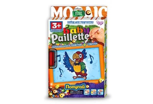 Набір для творчості Мозаїка паєтки + глітер Baby Paillete 05 Danko Toys фото